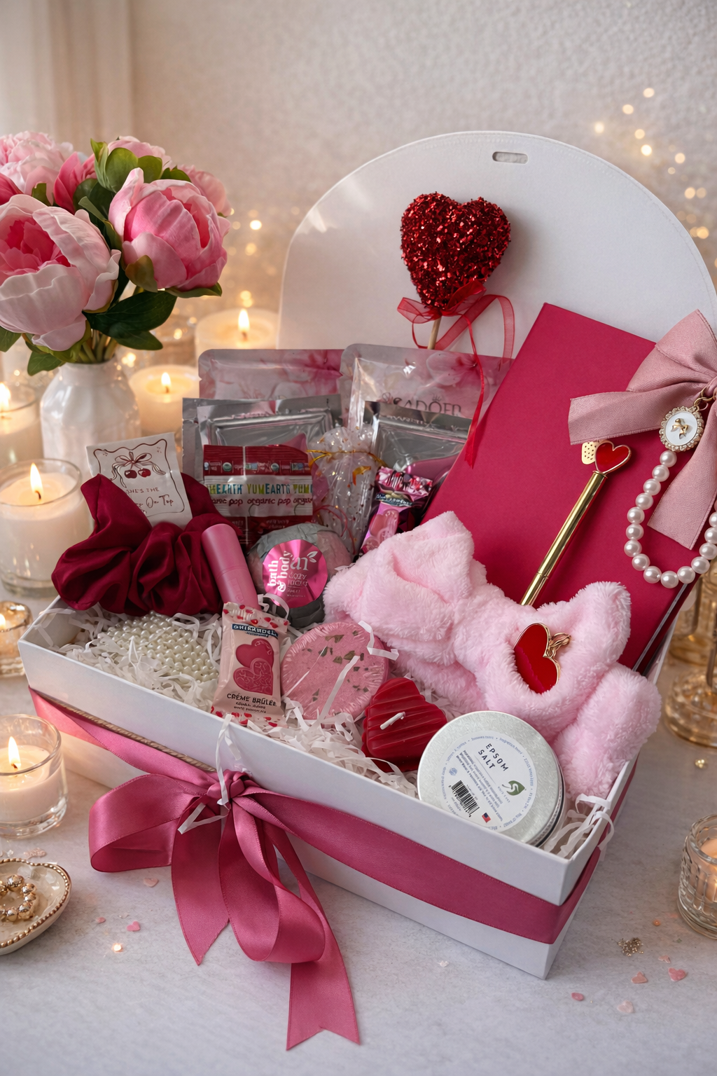 Pink Self Care Gift Box – Cozy Valentine’s Gift for Her