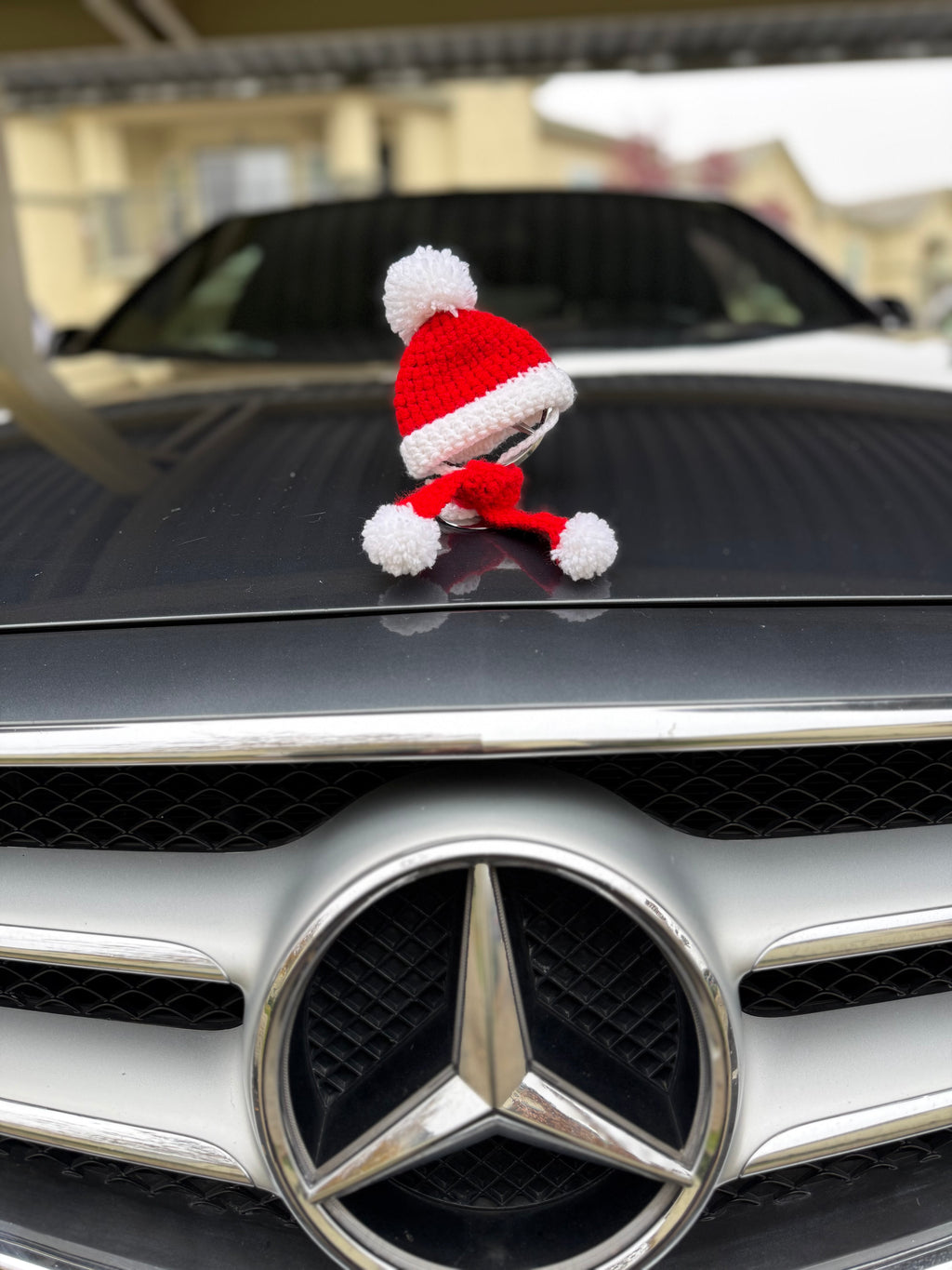 Mercedes Emblem Hat & Scarf Set - Winter Car Accessory